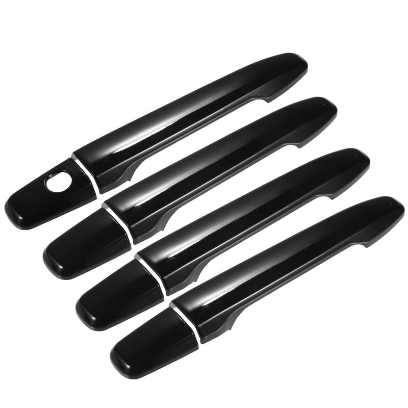 ACROPIX Car Exterior Door Handle Cover No Keyless Holes Fit for Mitsubishi Outlander Pack of 8 Black
