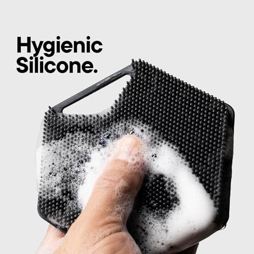 TOOLETRIES Body Scrubber 2.0 – Premium Silicone Scrubber for Cleaning, Exfoliating Your Skin – Extra Long Lather Boosting Bristles with Ergonomic Handle, Long-Lasting & Easy to Clean - Charcoal - Image 5