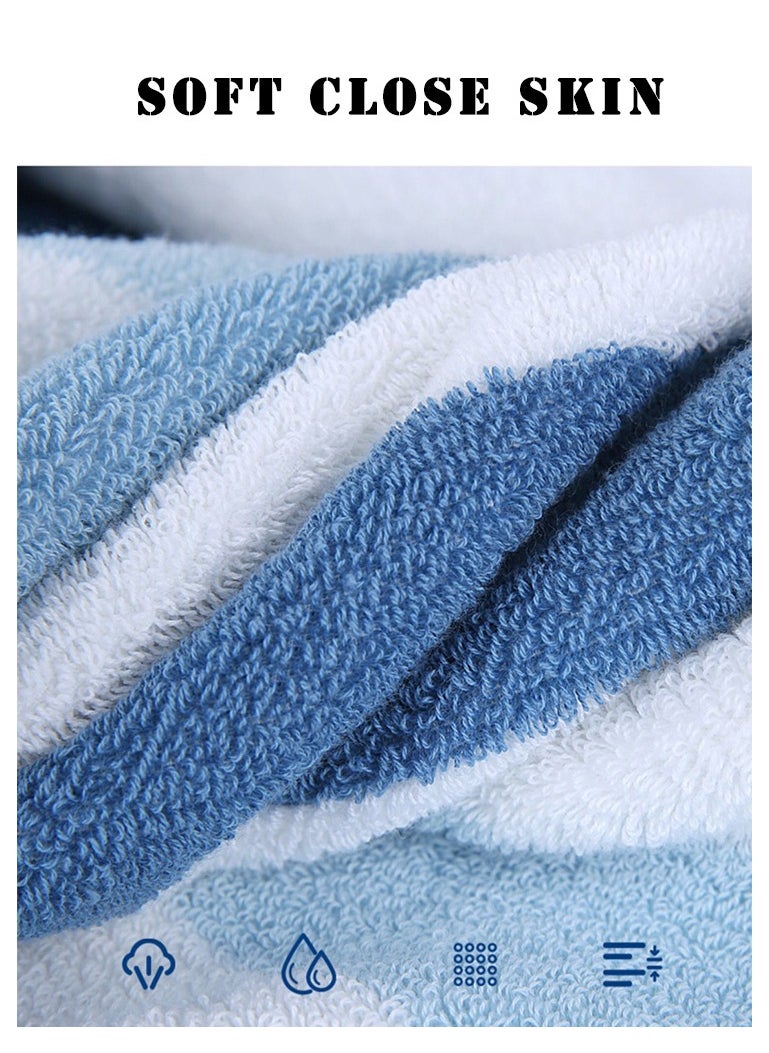 Generic Bath Towel Beach Towel Large Thick Cotton Bath Sheets  Swimming Pool Towels Absorbent 35x71 inch（90x180 cm） (Blue)  - Image 4