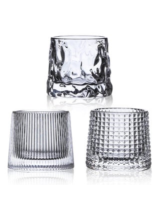 Set of 3 Premium Handmade Unique Japanese Crystal Whiskey Glasses, Flat Bottom Design 150ml Each - Easy To Identify Your Drink - pzsku/Z7C18D6E9295FAD5662CEZ/45/_/1720012703/1e1c7d72-2597-47f6-a676-6b93caf44869