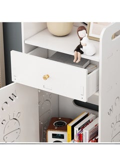 fashionhome رف خزانة أثاث منزلي متعدد الأغراض للحمام قائم على الأرض، أبيض 25 × 18 × 50 سم  - Image 5