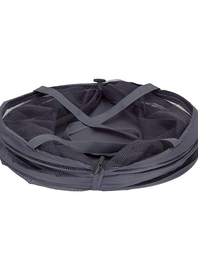 Pop-Up Collapsible Mesh Laundry Hamper | Charcoal - Image 4