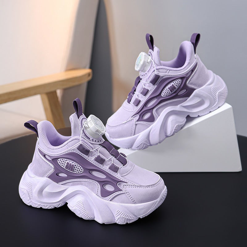 Boys' Shoes Autumn Leather Waterproof Sneaker Children'S Ultra-Light Soft Bottom Running Father Big Children - Image 1
