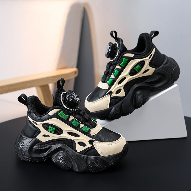 Boys' Shoes Autumn Leather Waterproof Sneaker Children'S Ultra-Light Soft Bottom Running Father Big Children - Image 5