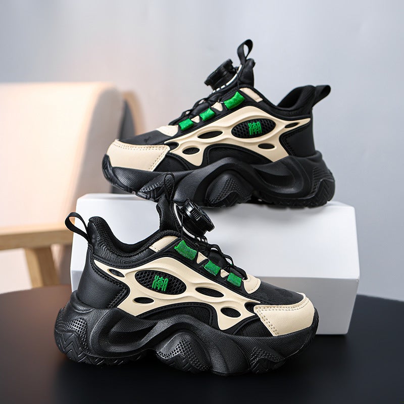 Boys' Shoes Autumn Leather Waterproof Sneaker Children'S Ultra-Light Soft Bottom Running Father Big Children - Image 2