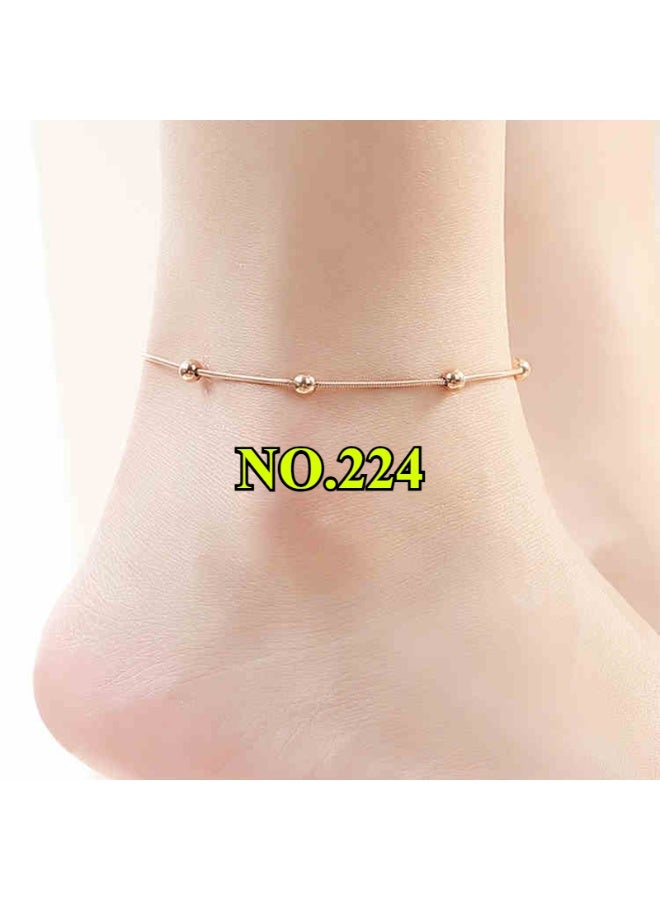 Ucanbe Trendy Women's Anklet Set – Heart, Butterfly & Sparkling Charms, 18K Gold & Rose Gold Plated, Multi-Layer Snake Chain Design - Image 3