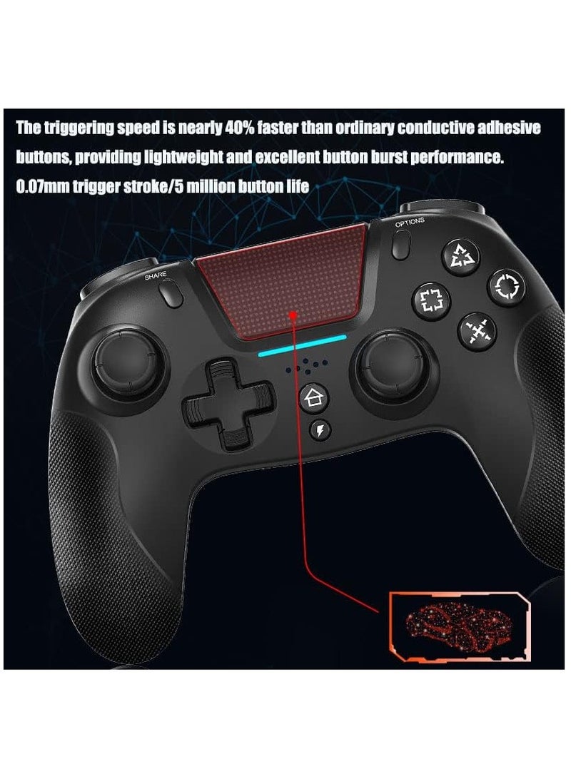 Game controller, wireless controller with dual vibration/6-axis sensitive joystick/audio/touchpad, Bluetooth Playstation 4 controller compatible with PS3/PS4/Slim/PC/Android/iOS - Image 5