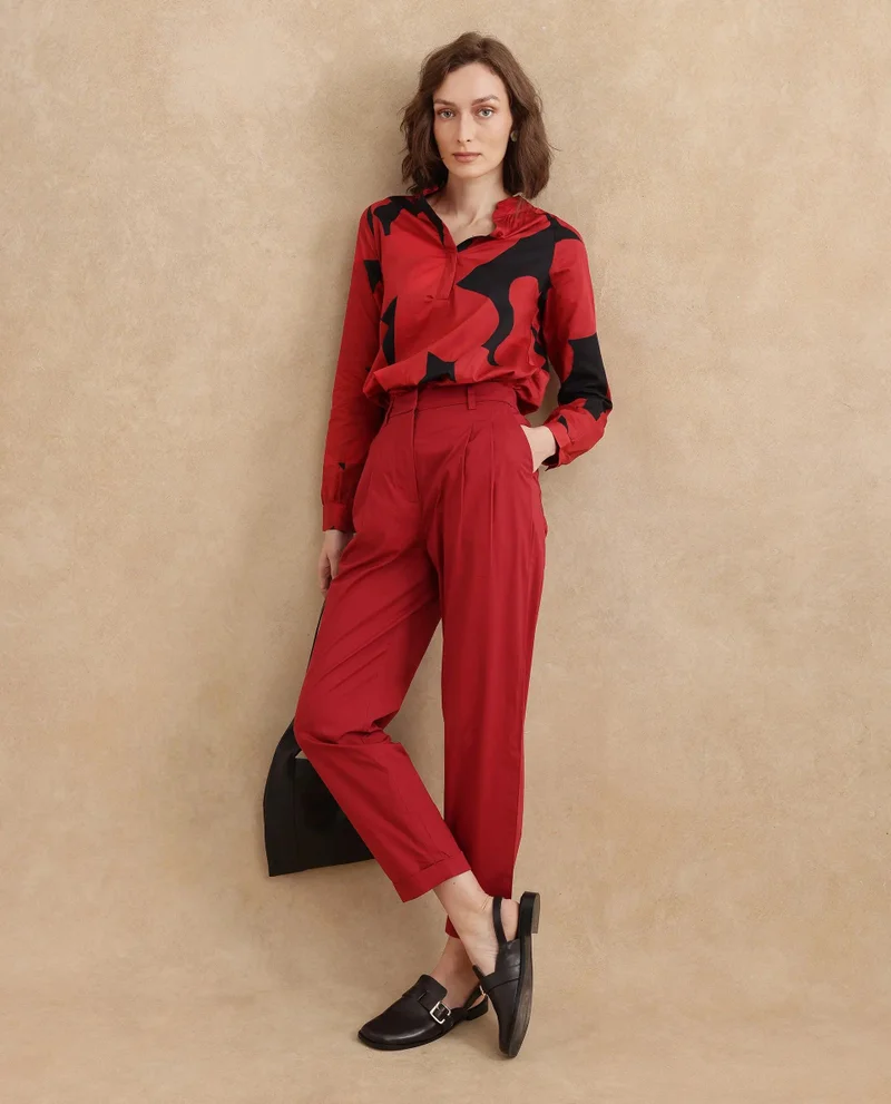 Rareism Women's Formal Straight Fit Trouser