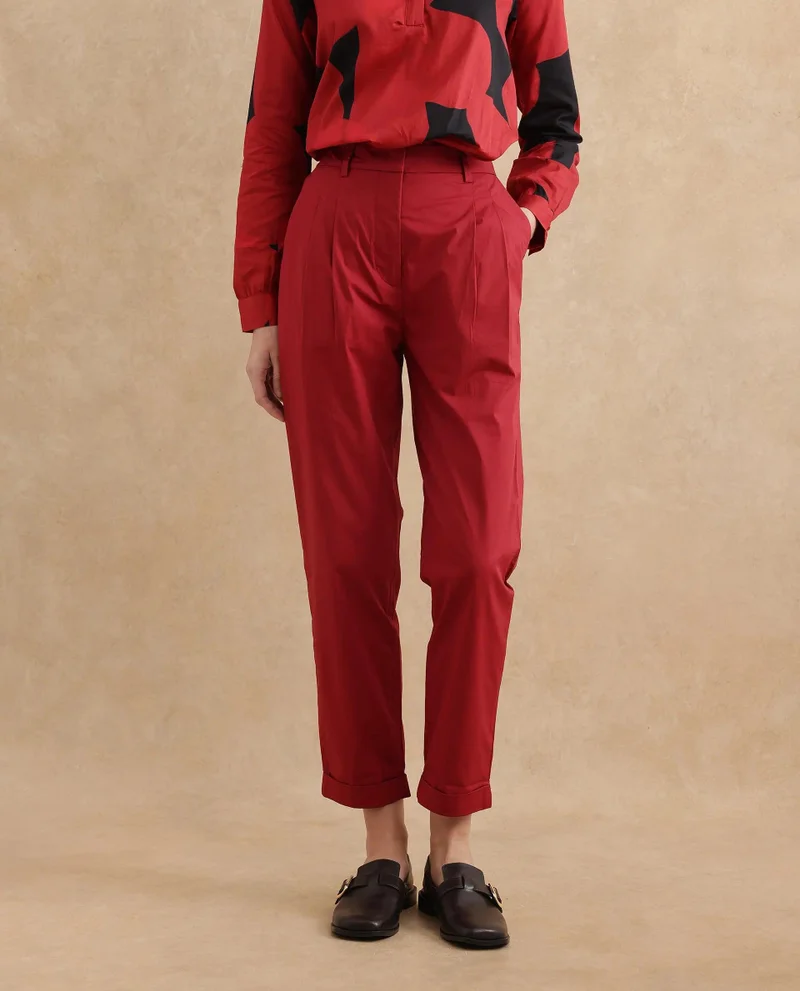 Rareism Women's Formal Straight Fit Trouser