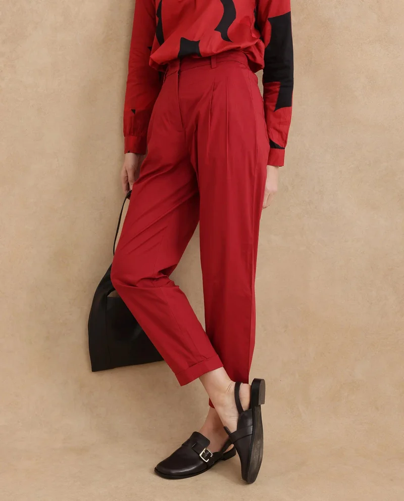 Rareism Women's Formal Straight Fit Trouser
