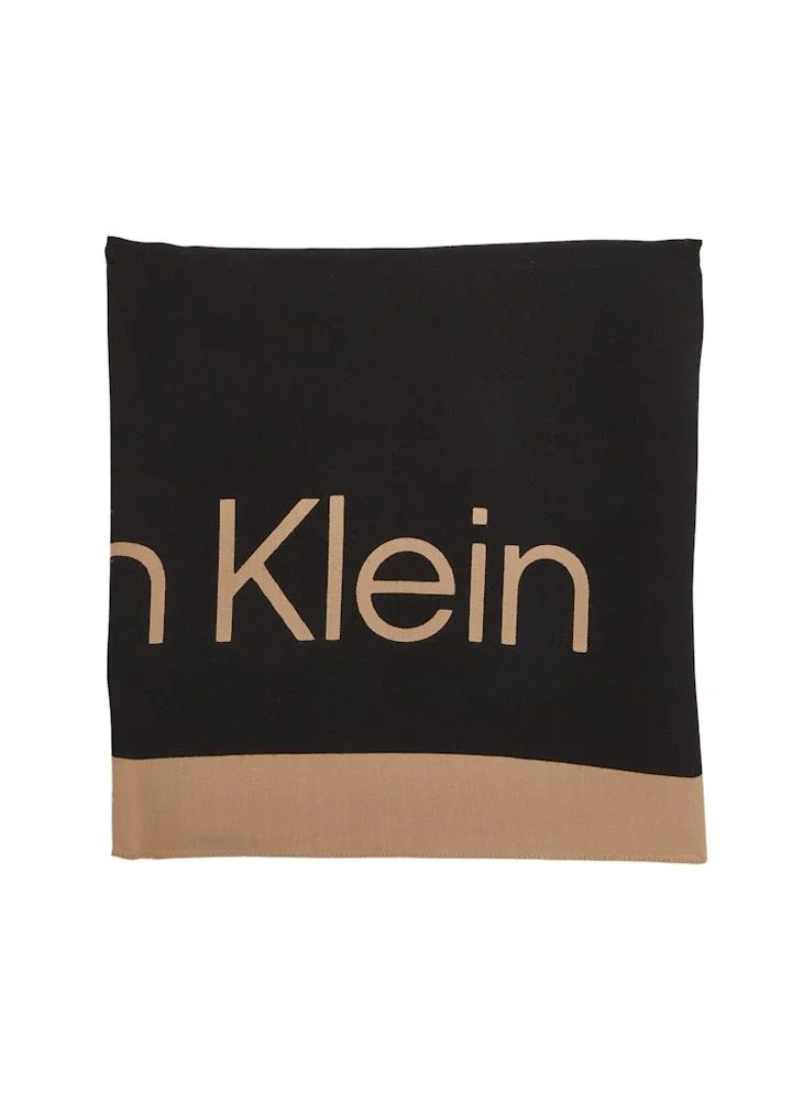 CALVIN KLEIN Logo Wash Tencel Scarf 130X130