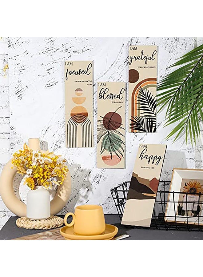 NANAO Boho Wall Paintings for Living Room, Wall Art Minimalist Home Decor for Kitchen, Bedroom, No Frame, 4PCS - Image 2