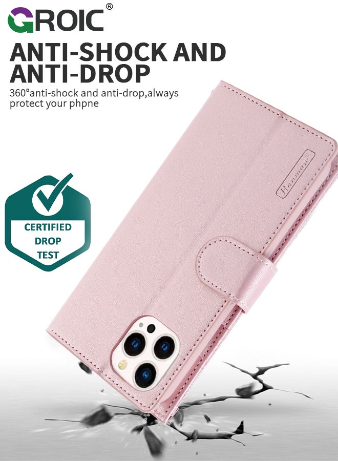 GROIC iPhone 15 Pro Case,Wallet Case Compatible with iPhone 15 Pro, Zipper Case with RFID Blocking Card Holder Slots, Flip PU Leather Phone Shell Shockproof Cover for iPhone 15 Pro 6.1 Inch  - Image 5