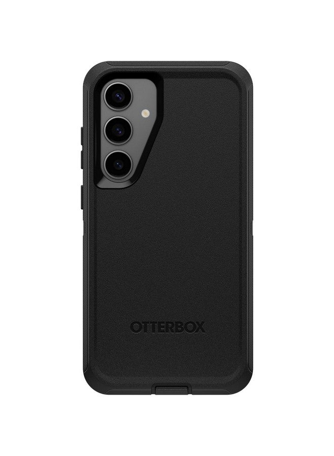 أوتربوكس جراب OtterBox Samsung Galaxy S24+ Defender Series - وحدة واحدة تُشحن في كيس بلاستيكي، مثالي لعملاء الأعمال - أسود، قوي ومتين، مع حماية للمنافذ، يتضمن حامل مشبك الحافظة - Image 3