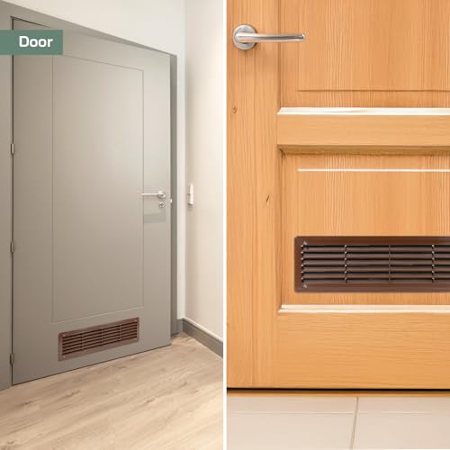 Vent Systems 18" x 5" Inch Dark Brown Plastic Door Air Vent Cover - Two Sided Louvered Vent - Register Interior Door Grille - Louver Ventilation Grill for Home, Cabinet, Furniture, Bathroom, Garage - Image 5
