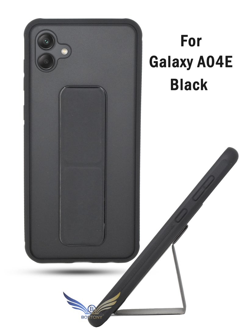 BORTONY Samsung Galaxy A04e Case Phone Stand Magnetic Car Mount Folding Kickstand and Finger Grip Protective Cover for Samsung A04e - Image 1