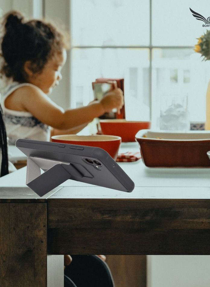 BORTONY Samsung Galaxy A04e Case Phone Stand Magnetic Car Mount Folding Kickstand and Finger Grip Protective Cover for Samsung A04e - Image 3