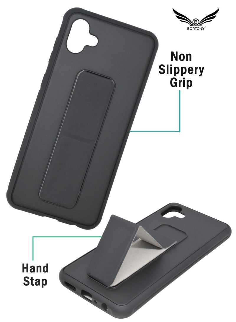 BORTONY Samsung Galaxy A04e Case Phone Stand Magnetic Car Mount Folding Kickstand and Finger Grip Protective Cover for Samsung A04e - Image 5