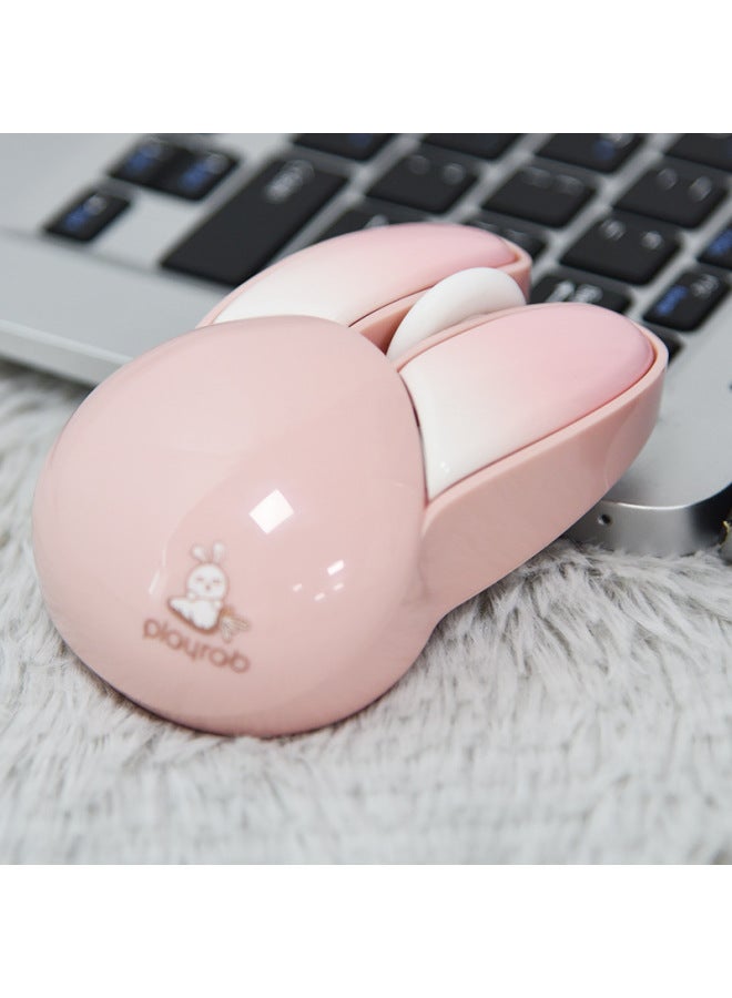Mofii M6 Wireless Mouse Cute Rabbit Design For Office Notebook Computer Use Digital Optical Mouse Suitable For Women-Color:1000 Pieces In Color Box Packaging Pink Deposit - Image 1