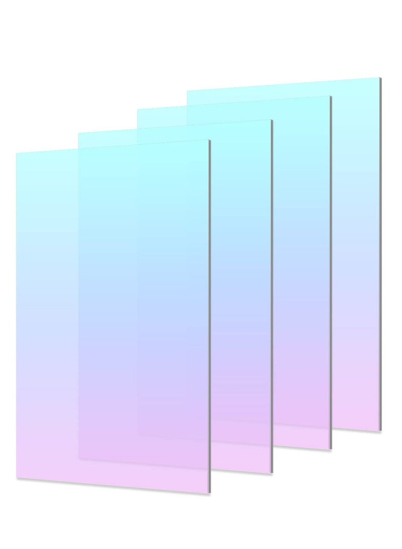 SOLARAE ورقة أكريليك متلألئة 8X12"، عبوة 4 أوراق أكريليك ملونة للحرف، اللافتات، مشاريع عرض الرسم، 200x300x2.8MM - Image 1