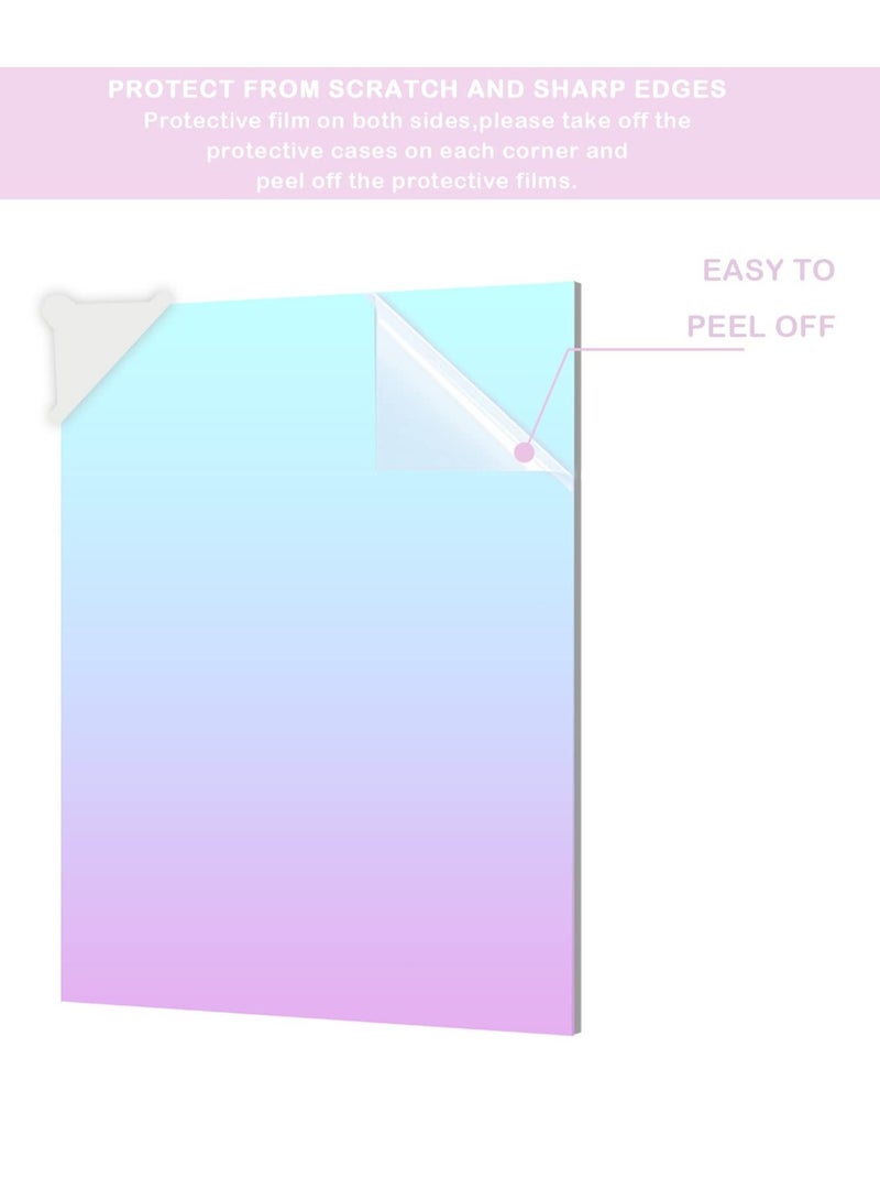 SOLARAE ورقة أكريليك متلألئة 8X12"، عبوة 4 أوراق أكريليك ملونة للحرف، اللافتات، مشاريع عرض الرسم، 200x300x2.8MM - Image 3