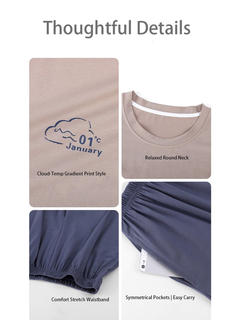 Men's Pajamas | Lightweight Breathable Pajamas | Indoor Casual Cool Comfort Loungewear - Image 4