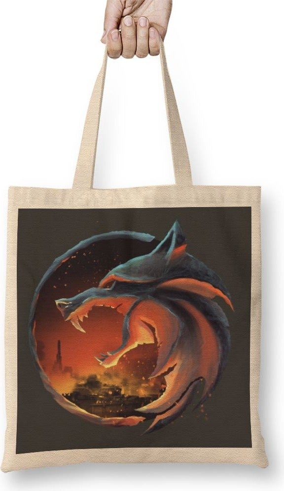 Baskı Dükkanı Print Shop The Witcher Tote Bag Long Handle