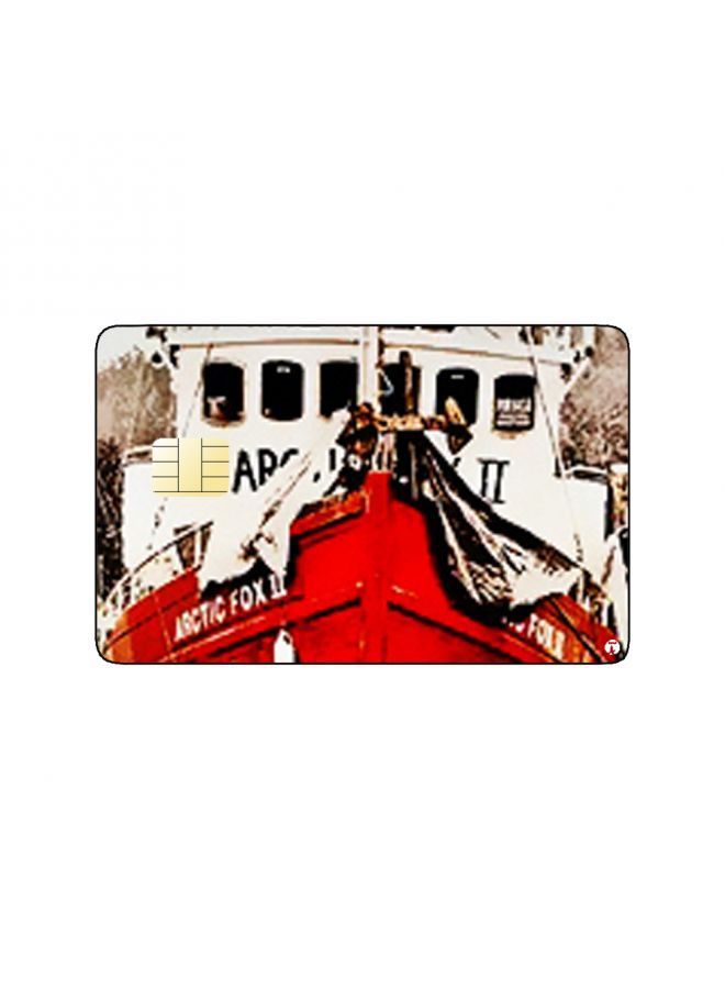 RKN PRINTED BANK CARD STICKER Aesthetic Vintage Boat Drawing - Image 2