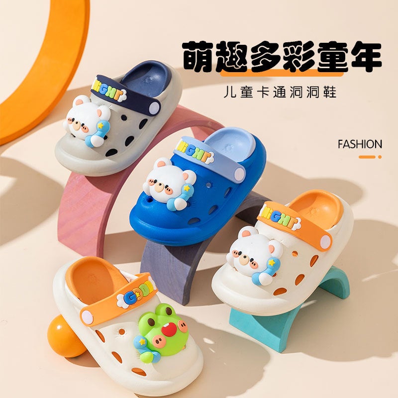 Boys And Girls Hole Shoes Children'S Sandals Cute Frog Soft Bottom Closed Toe Shoes Non-Slip All-Match Small And Medium Children'S Sandals - Image 3