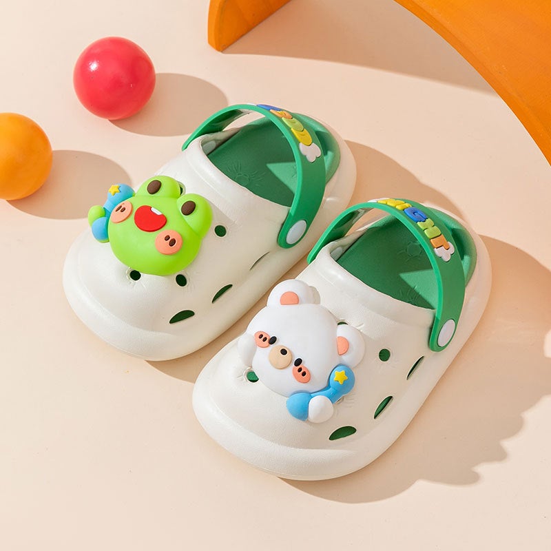 Boys And Girls Hole Shoes Children'S Sandals Cute Frog Soft Bottom Closed Toe Shoes Non-Slip All-Match Small And Medium Children'S Sandals - Image 1