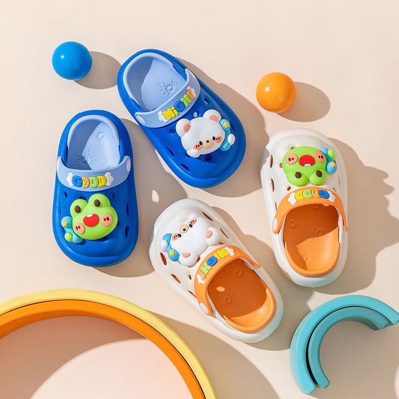 Boys And Girls Hole Shoes Children'S Sandals Cute Frog Soft Bottom Closed Toe Shoes Non-Slip All-Match Small And Medium Children'S Sandals - Image 4