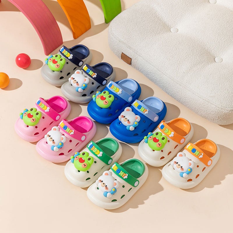 Boys And Girls Hole Shoes Children'S Sandals Cute Frog Soft Bottom Closed Toe Shoes Non-Slip All-Match Small And Medium Children'S Sandals - Image 2