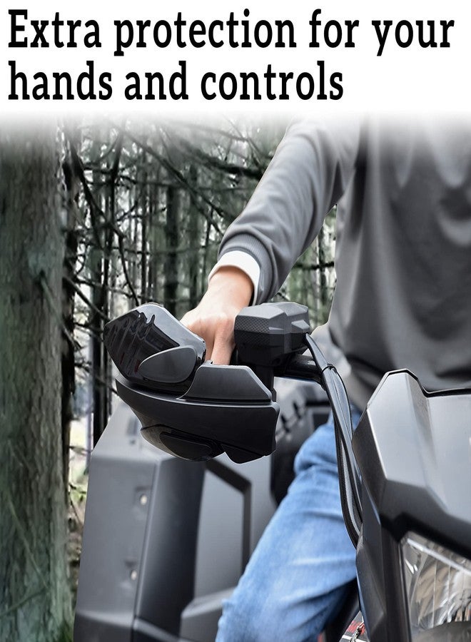 SAUTVS Handguards with Mount Brackets Kit for Polaris Sportsman Scrambler 400 450 570 850 XP 1000 2007-2025 Black Hand Guards Protector Accessories (2PCS, Replace #2876846, 2879380) - Image 2