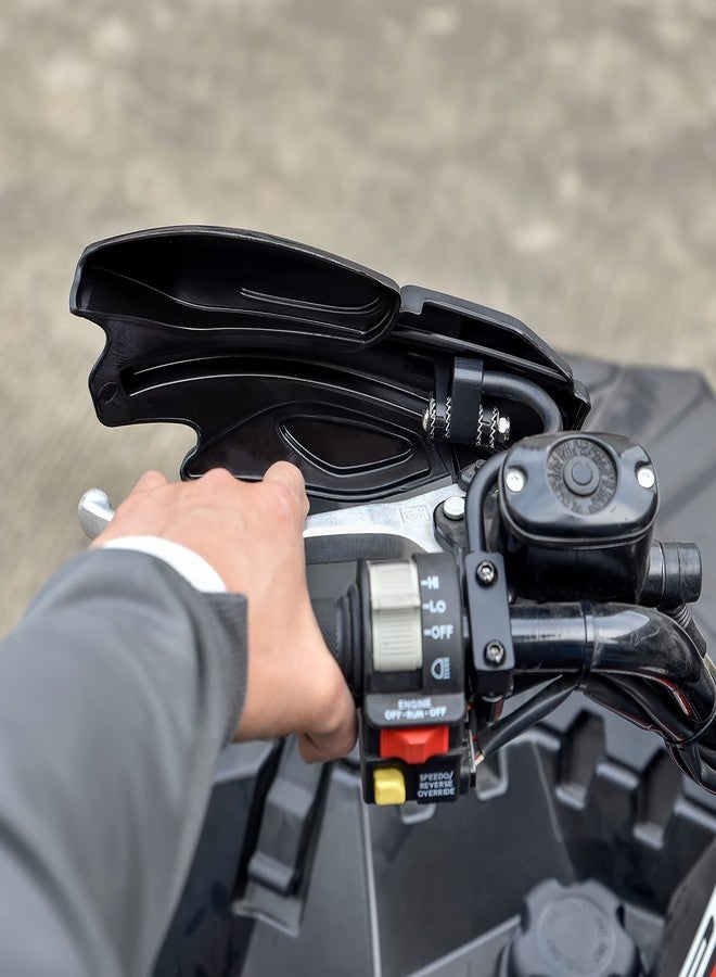 SAUTVS Handguards with Mount Brackets Kit for Polaris Sportsman Scrambler 400 450 570 850 XP 1000 2007-2025 Black Hand Guards Protector Accessories (2PCS, Replace #2876846, 2879380) - Image 4