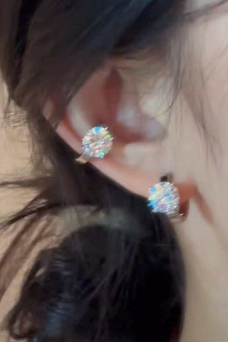 Goolsky Sparkling Zircon Clip-On Earrings – Elegant & Versatile No-Piercing Ear Cuffs, Daily & Workwear, Hypoallergenic - Image 2