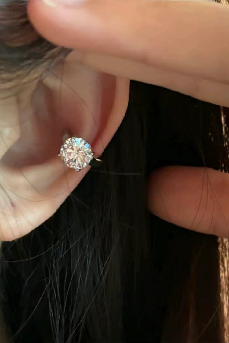 Goolsky Sparkling Zircon Clip-On Earrings – Elegant & Versatile No-Piercing Ear Cuffs, Daily & Workwear, Hypoallergenic - Image 4