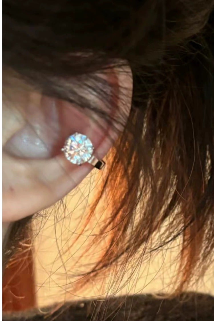 Goolsky Sparkling Zircon Clip-On Earrings – Elegant & Versatile No-Piercing Ear Cuffs, Daily & Workwear, Hypoallergenic - Image 5