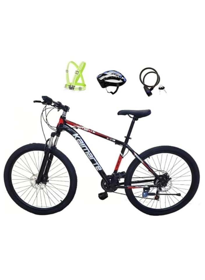 Shard Generic Mountain Bike, 29 Inch, Frame Carbon Steel, Dual Disc Brake, 21 Speed, Kamarati, Red Black  - Image 1