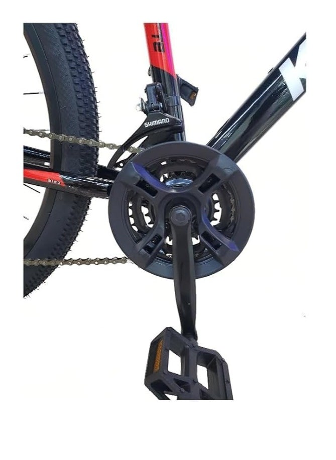 Shard Generic Mountain Bike, 29 Inch, Frame Carbon Steel, Dual Disc Brake, 21 Speed, Kamarati, Red Black  - Image 4