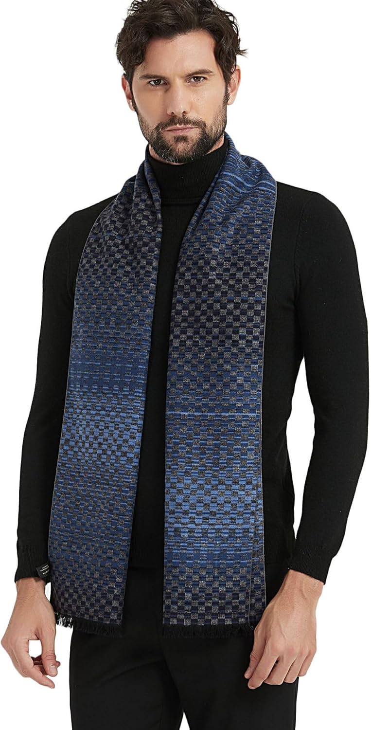 CUDDLE DREAMS Men's Silk Scarves for Winter, 100% Mulberry Silk Brushed, Luxuriously Soft & Warm, Decent Box Packed - Image 2