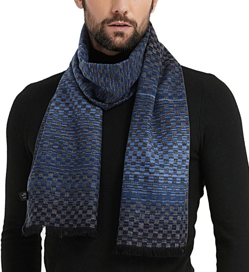 CUDDLE DREAMS Men's Silk Scarves for Winter, 100% Mulberry Silk Brushed, Luxuriously Soft & Warm, Decent Box Packed - Image 1