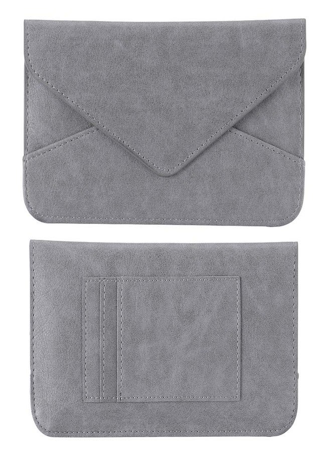 XEYOU Women's Card Holder Envelope Style Credit Card Holder Cute Cash Wallet for Women Grey Minimalist - Image 1