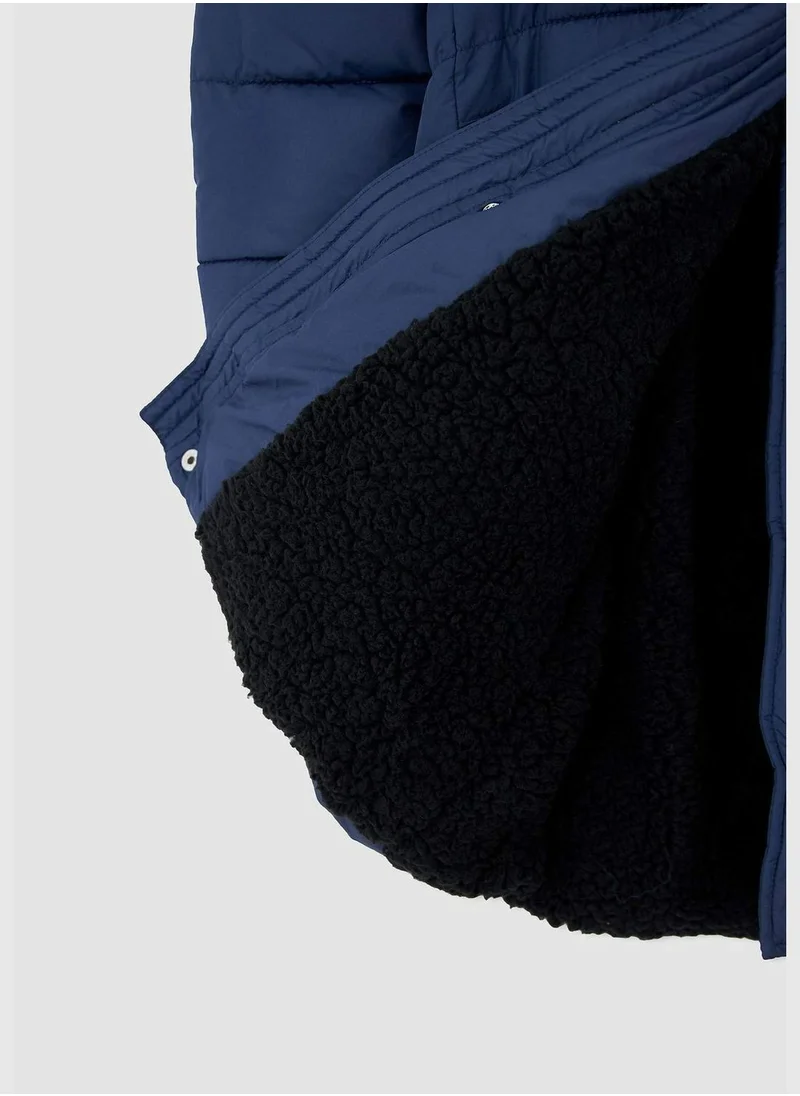 DeFacto Boy Hooded Long Sleeve Coat