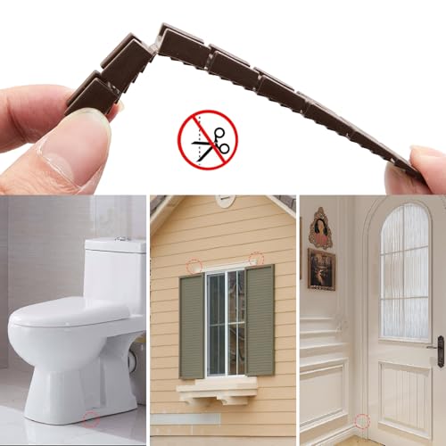 ZZJMCH 12 Pack Brown Multi Purpose Furniture Plastic Shims for Leveling Extreme Weight Capacity Wedges Easy to Snap Cut-to-fit Size Leveler for Toilet Shims, Doors, Windows, Sheds, Table - Image 3