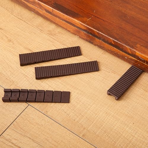ZZJMCH 12 Pack Brown Multi Purpose Furniture Plastic Shims for Leveling Extreme Weight Capacity Wedges Easy to Snap Cut-to-fit Size Leveler for Toilet Shims, Doors, Windows, Sheds, Table - Image 5