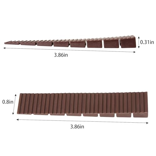 ZZJMCH 12 Pack Brown Multi Purpose Furniture Plastic Shims for Leveling Extreme Weight Capacity Wedges Easy to Snap Cut-to-fit Size Leveler for Toilet Shims, Doors, Windows, Sheds, Table - Image 2