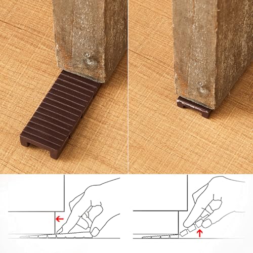 ZZJMCH 12 Pack Brown Multi Purpose Furniture Plastic Shims for Leveling Extreme Weight Capacity Wedges Easy to Snap Cut-to-fit Size Leveler for Toilet Shims, Doors, Windows, Sheds, Table - Image 4