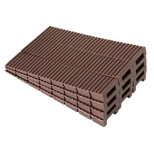 ZZJMCH 12 Pack Brown Multi Purpose Furniture Plastic Shims for Leveling Extreme Weight Capacity Wedges Easy to Snap Cut-to-fit Size Leveler for Toilet Shims, Doors, Windows, Sheds, Table - Image 1