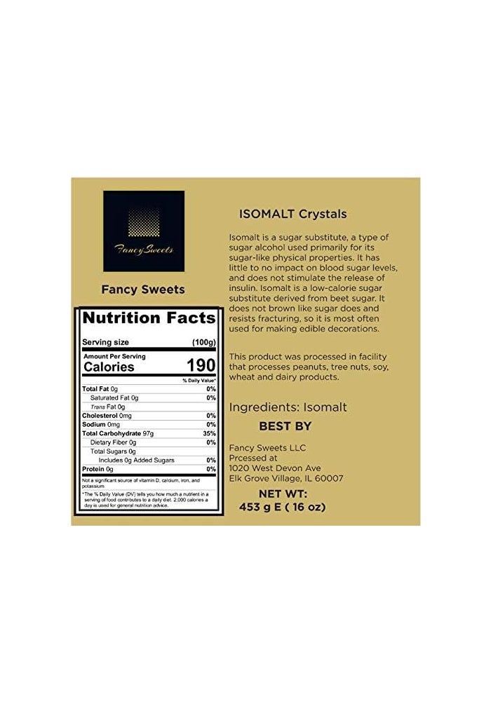 Fancy Sweets LLC بلورات إيزومالت من فانس سويتس ذ.م.م - 16 أونصة بديل سكر طبيعي لفن السكر - Image 3
