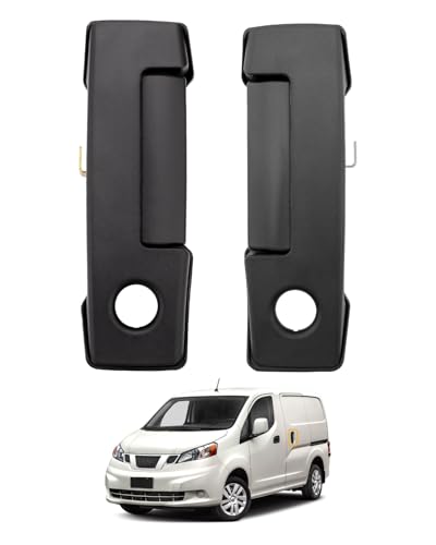 Gledewen Sliding Door Handle Set Pair Compatible with 20132021 Nissan NV200 20152018 Chevy City Express Exterior Rear Driver Passenger Side wKeyhole OE 826073LM0B 826063LM0B 157619 157617 - Image 1